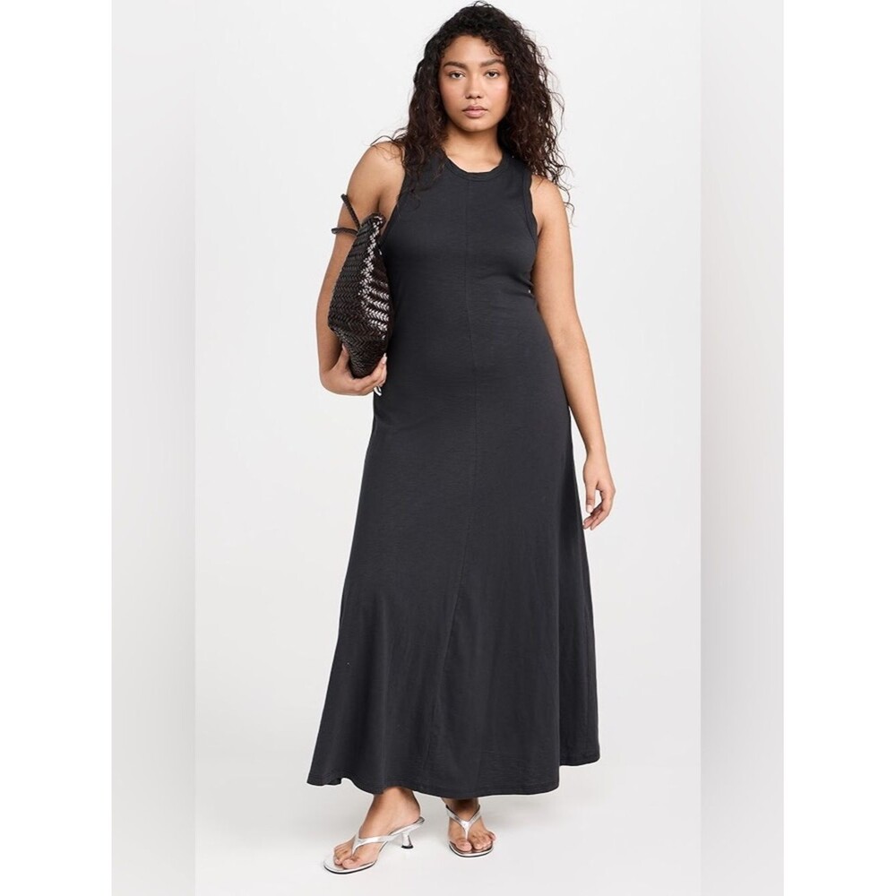 Rag & Bone Black Prima Cotton Sadie Sleeveless Casual Maxi Dress Size Medium